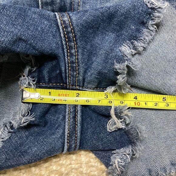 Pink Victoria’s Secret, Medium Blue Wash Cut Off Light Distressed Shorts Women 4 - Picture 6 of 9